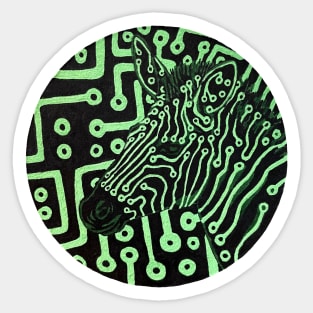 Microchip Zebra Sticker